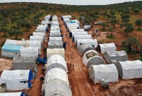 مخيم في شمال غربي سوريا (AFP)
