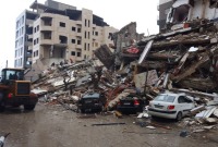 آثار الدمار في مدينة جبلة بريف اللاذقية من جراء الزلزال - 6 شباط 2023 (سبوتنيك)