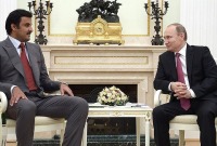 أمير قطر الشيخ تميم بن حمد والرئيس الروسي فلاديمير بوتين ـ الأناضول
