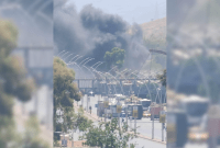 حريق ضخم على طريق السومرية بدمشق