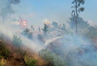 الحرائق تشتعل في ريف اللاذقية الشمالي ـ رويترز