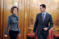بشار الأسد وزوجته أسماء يحضران 