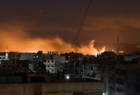 قصف إسرائيلي سابق على محيط العاصمة السورية دمشق - Getty