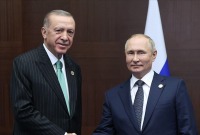 الرئيس التركي رجب طيب أردوغان مع نظيره الروسي فلاديمير بوتين (الأناضول)