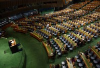أمام قاعة فارغة في الأمم المتحدة.. نتنياهو يبشر بقرب "اتفاق تاريخي" مع السعودية