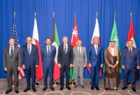 اجماع وزراء مجلس التعاون الخليجي مع وزير الخارجية الأميركي