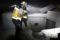 آثار القصف على الأحياء السكنية في مدينة قباسين شرقي حلب – 5 أيلول 2023 (الدفاع المدني السوري)