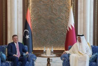 لقاء أمير قطر مع الدبيبة