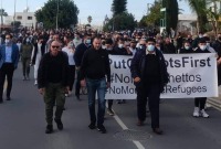 مظاهرة ضد اللاجئين في قبرص