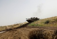 دبابة إسرائيلية في الجولان المحتل ـ رويترز