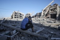 جانب من الدمار الواسع في قطاع غزة من جراء القصف الإسرائيلي - 20 تشرين الأول 2023 (الأناضول)