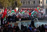 مظاهرة داعمة للفلسطينيين في لندن ـ رويترز