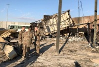 آثار القصف التي خلفها هجوم سابق على قاعدة "عين الأسد" الأميركية في العراق – 13 كانون الثاني 2019 (رويترز)