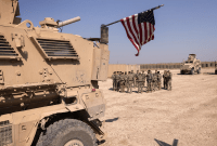 قوات أميركية في قاعدة شمال شرقي سوريا - GETTY