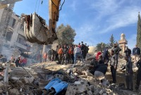 آثار القصف الإسرائيلي على دمشق - إنترنت