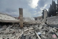 المقر المستهدف بالقصف الإسرائيلي في منطقة السيدة زينب في محيط دمشق - 29 كانون الثاني 2024 (أثر برس)