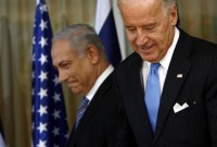 الرئيس الأميركي جو بايدن وخلفه رئيس إسرائيل بنيامين نتنياهو - المصدر: الإنترنت