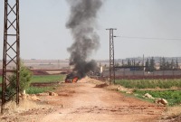 صورة أرشيفية لاستهداف سيارة بصاروخ موجه - الدفاع المدني السوري