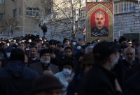 تشييع صادق أوميد زاده في طهران عقب مقتله في دمشق ـ رويترز
