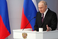 بوتين خلال خطابه السنوي إلى الأمة ـ رويترز
