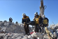 الدفاع المدني خلال الزلزال في سوريا