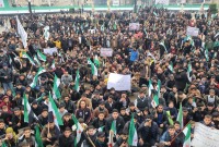 مظاهرة في مدينة إدلب 18 آذار 2024
