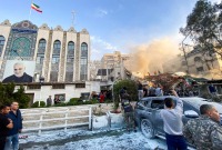 الدمار في محيط القنصلية الإيرانية بدمشق - رويترز