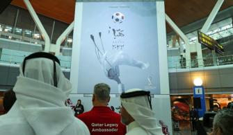 الملصق الرسمي لكأس العالم 2022 في قطر (أ ف ب)