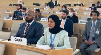المندوب الدائم لدولة قطر لدى مكتب الأمم المتحدة هند عبدالرحمن المفتاح - (الخارجية القطرية)