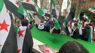 مظاهرة في لندن في الذكرى الـ 12 للثورة السورية - تلفزيون سوريا