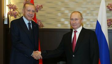 الرئيس التركي رجيب طيب أردوغان والرئيس الروسي فلاديمير بوتين - سوتشي