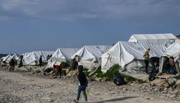 مخيم تارا تيبيه في جزيرة ليسبوس اليونانية