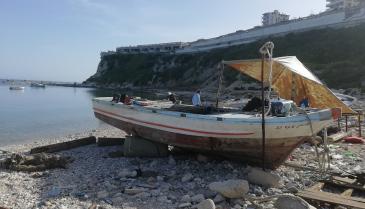 مراكب الصيادين على شاطئ اللاذقية (اندبندنت عربية)