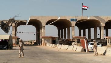 معبر نصيب على الحدود الأردنية السورية، (Getty)
