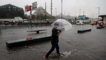 الأمطار في إسطنبول