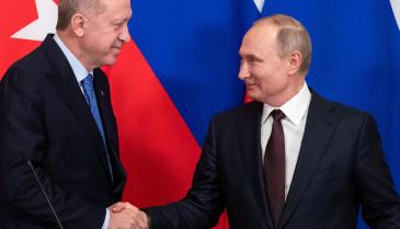 الرئيس الروسي فلاديمير بوتين والرئيس التركي رجب طيب أردوغان