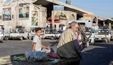 عربة يجرها خيل في العاصمة دمشق ـ رويترز