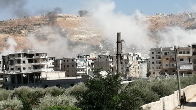 صورة للقصف على قرى جنوب إدلب 