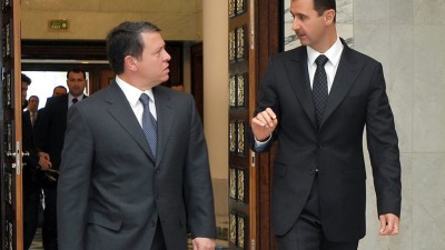 رأس النظام بشار الأسد وملك الأردن عبد الله الثاني (أرشيفية)
