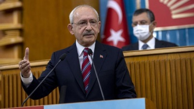 كمال كليتشدار أوغلو أثناء خطابه أمام كتلته البرلمانية (HaberTürk)