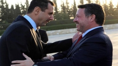 ملك الأردن وبشار الأسد (أرشيفية)
