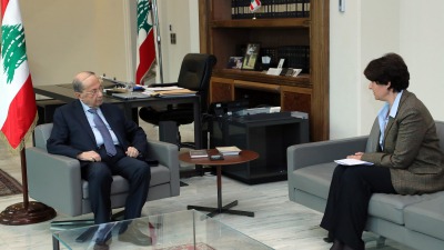 السفيرة الفرنسية في بيروت تلتقي عون 