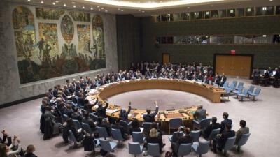 مجلس الأمن الدولي في جلسة تصويت عقدت في عام 2015