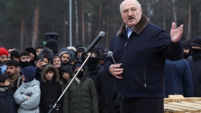 الرئيس البيلاروسي، ألكسندر لوكاشينكو، 26 من تشرين الثاني 2021 (رويترز)