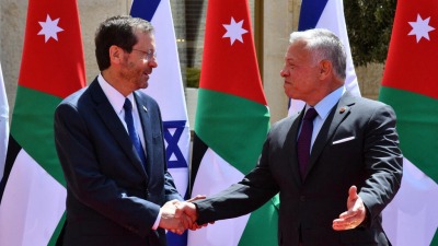الملك الأردني والرئيس الإسرائيلي