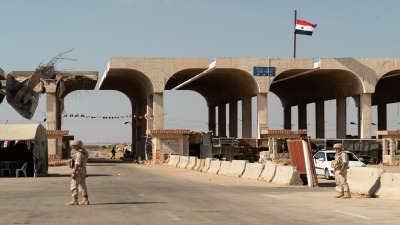 معبر نصيب على الحدود الأردنية السورية، (Getty)