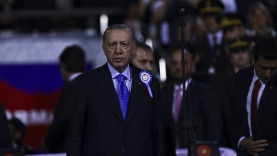 أردوغان في حفل تخريج طلاب ضباط وصف ضباط (الأناضول)