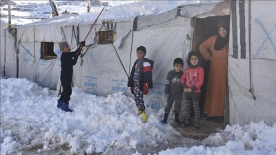أطفال سوريون في مخيم عرسال للاجئين - المصدر: الإنترنت