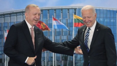 الرئيس التركي، رجب طيب أردوغان والرئيس الأميركي، جو بايدن (وكالات)