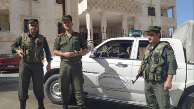 عناصر من قسم شرطة الأشرفية في حلب (أرشيفية/فيس بوك/وزارة الداخلية)